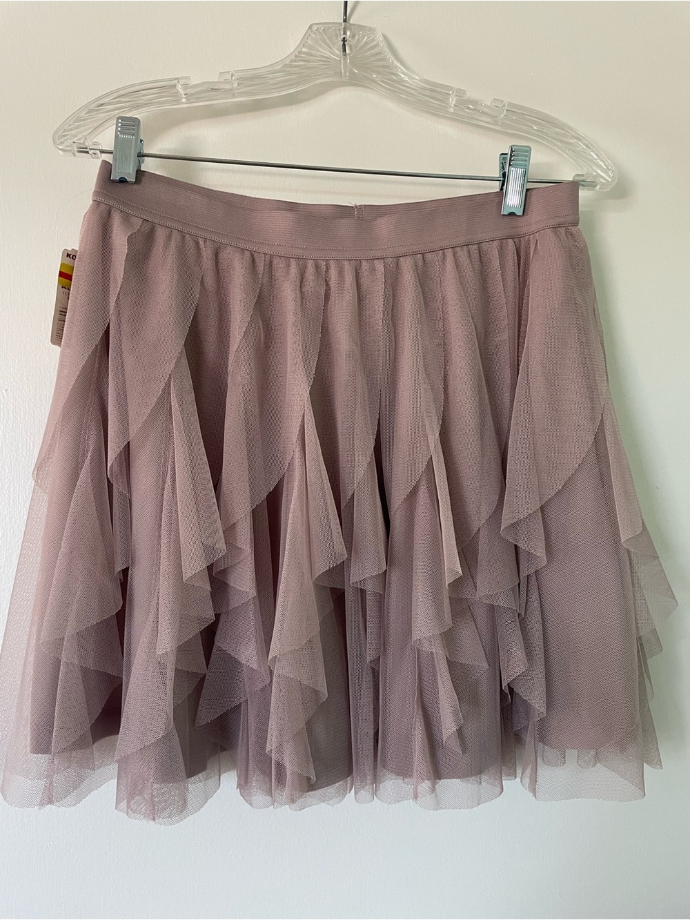 LC Lauren Conrad Mauve Layered Tulle Skater Skirt